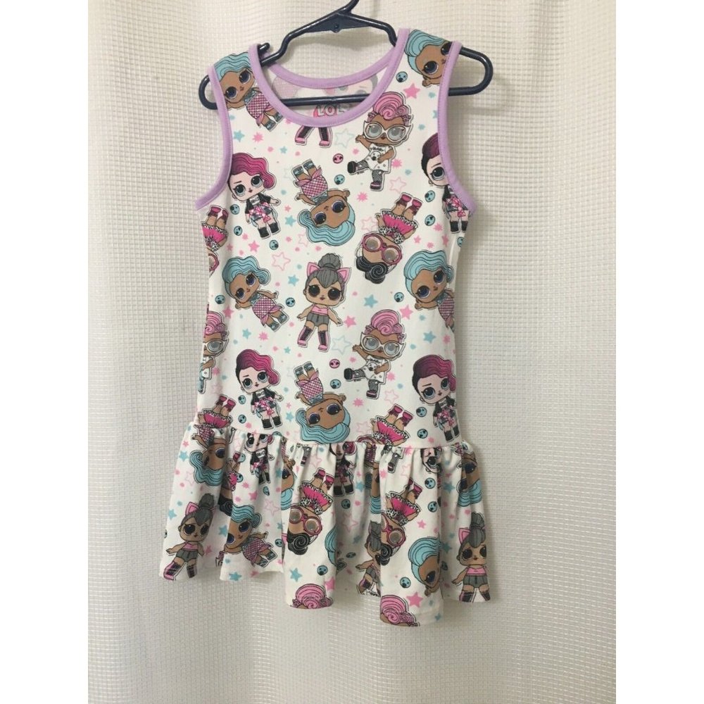LOL Girls Dress Size Small 6/6X All Over Cartoon Print New Easter Gift CH1